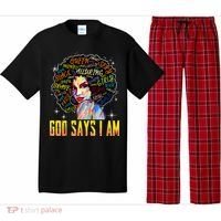 Wo Distressed Juneteenth Black History Awesome God Says I Am Pajama Set thumb 0
