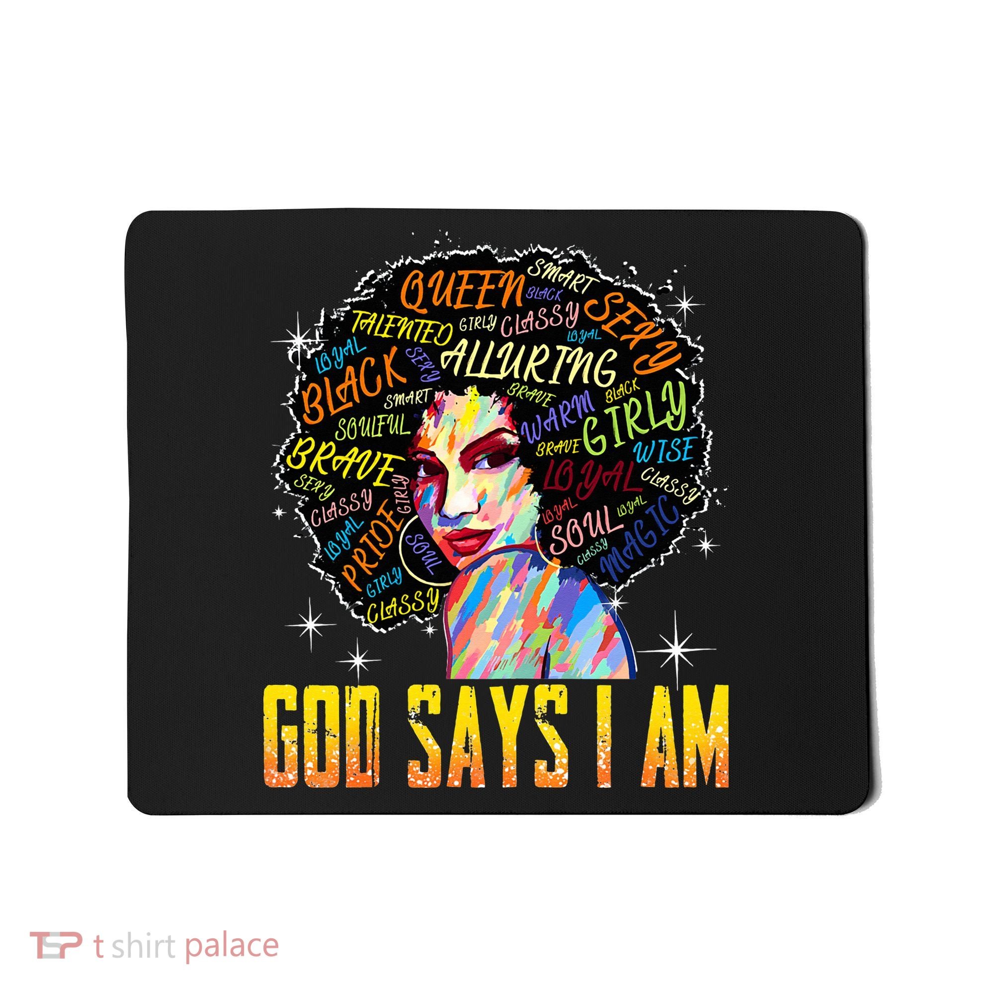 Wo Distressed Juneteenth Black History Awesome God Says I Am Mousepad