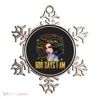 Wo Distressed Juneteenth Black History Awesome God Says I Am Ornament thumb 0