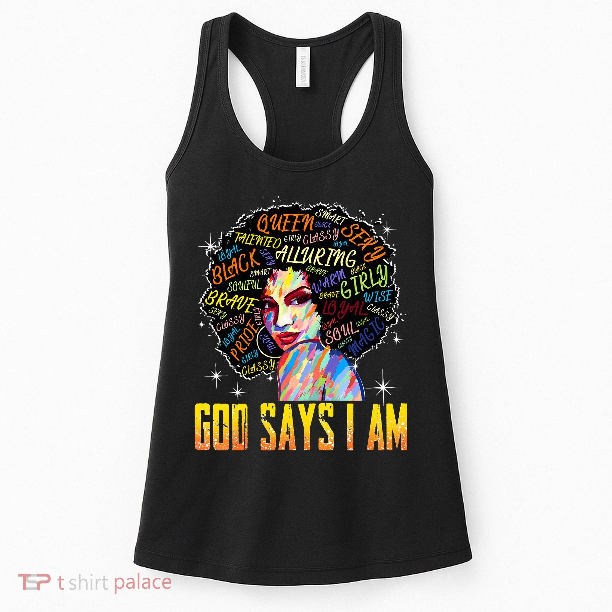 Wo Distressed Juneteenth Black History Awesome God Says I Am Women's Tank Top