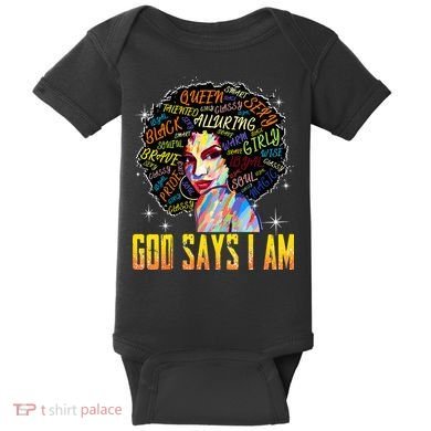 Wo Distressed Juneteenth Black History Awesome God Says I Am Baby Bodysuit