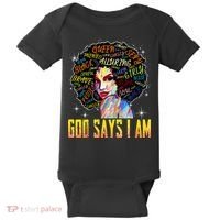 Wo Distressed Juneteenth Black History Awesome God Says I Am Baby Bodysuit thumb 0