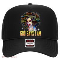 Wo Distressed Juneteenth Black History Awesome God Says I Am Hat thumb 0