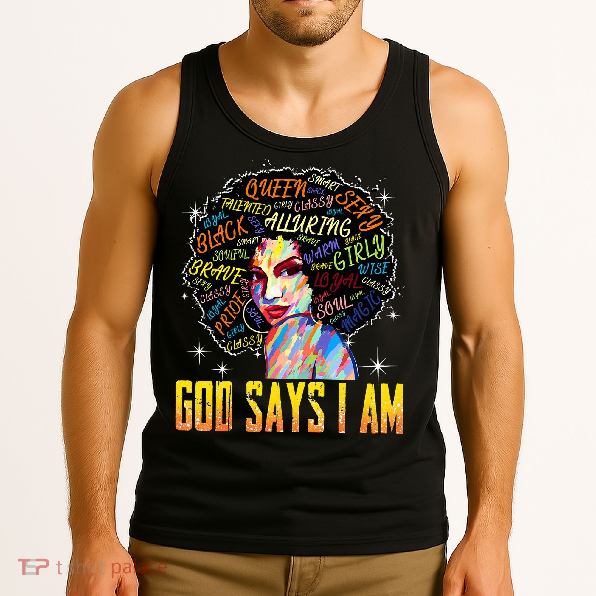 Wo Distressed Juneteenth Black History Awesome God Says I Am Tank Top