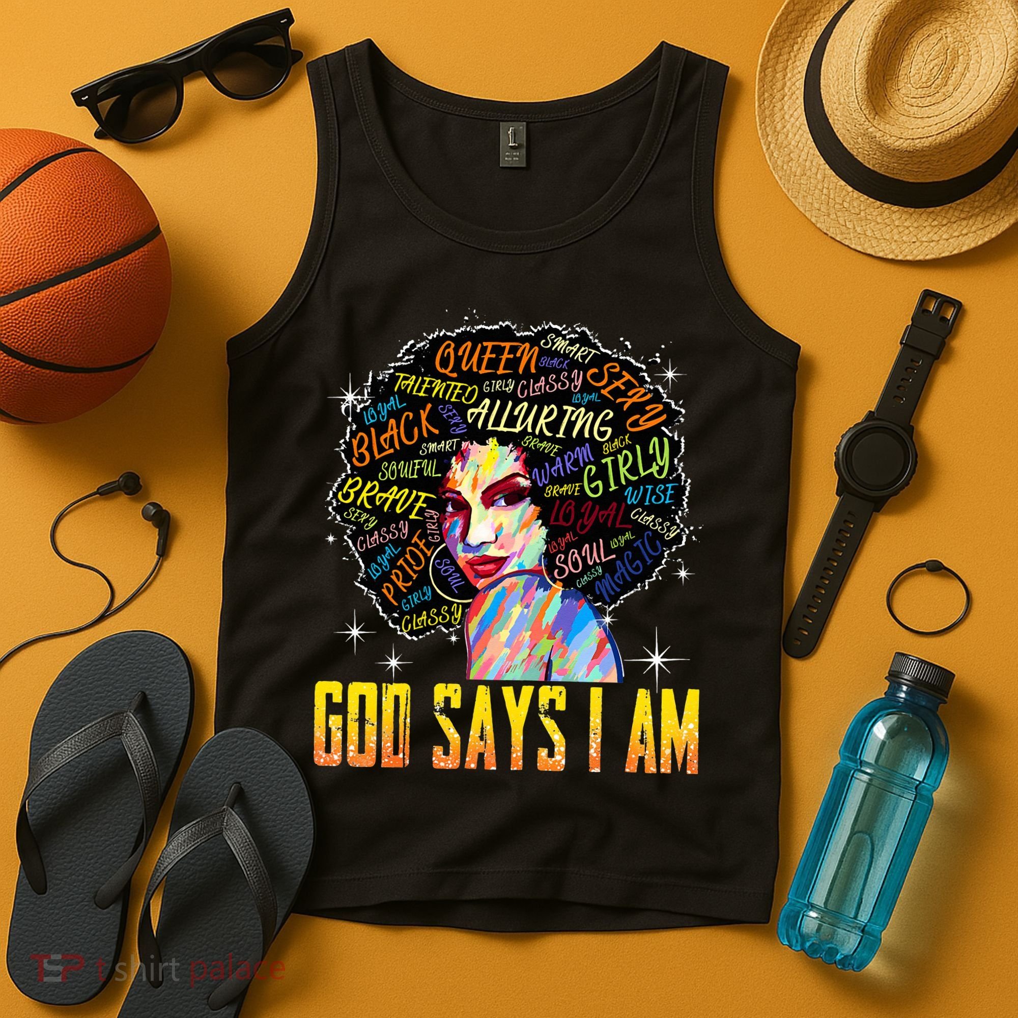 Wo Distressed Juneteenth Black History Awesome God Says I Am Tank Top