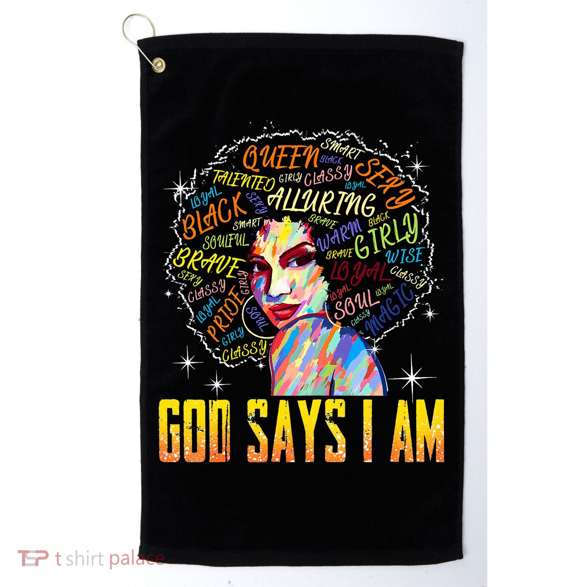 Wo Distressed Juneteenth Black History Awesome God Says I Am Golf Towel