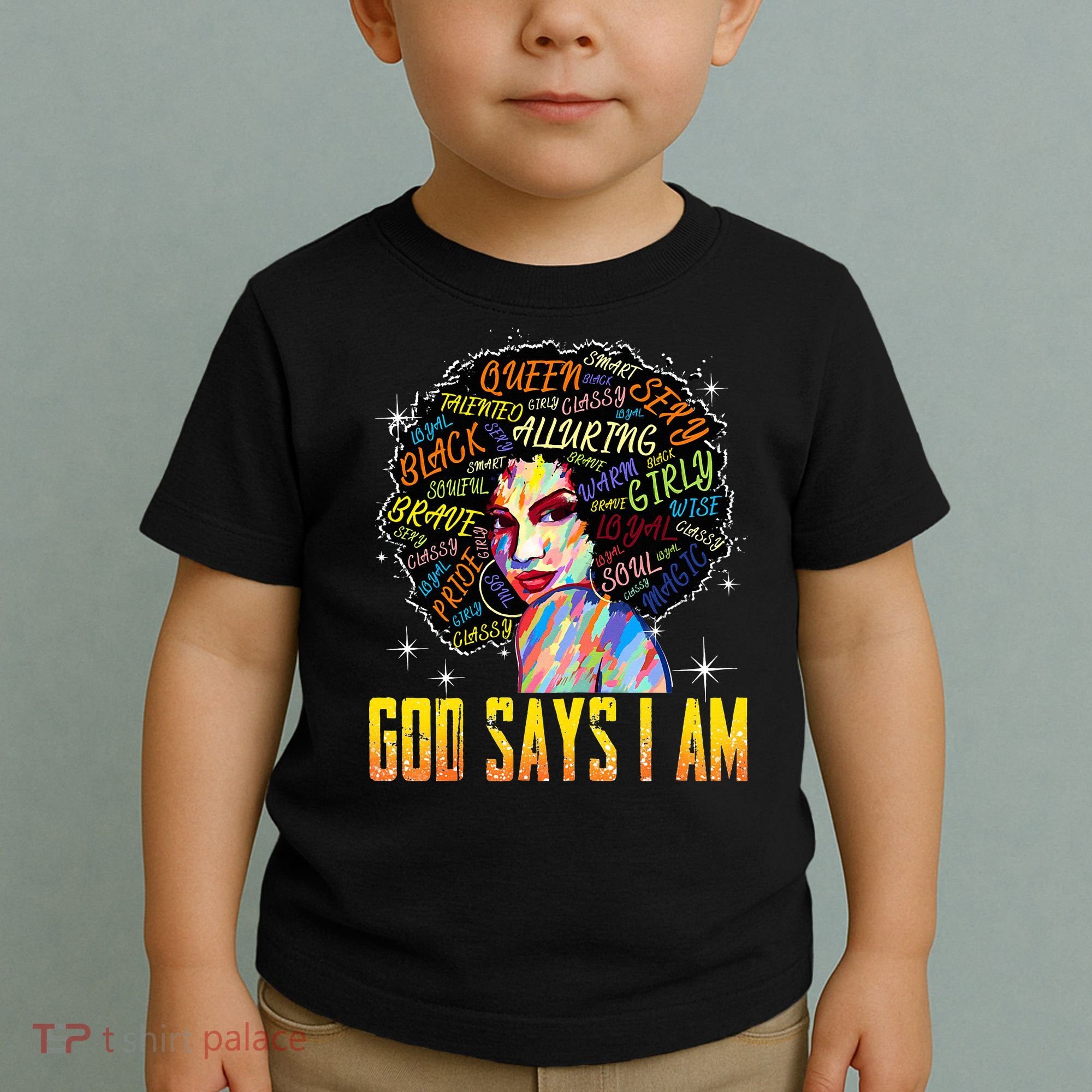 Wo Distressed Juneteenth Black History Awesome God Says I Am Toddler T-Shirt