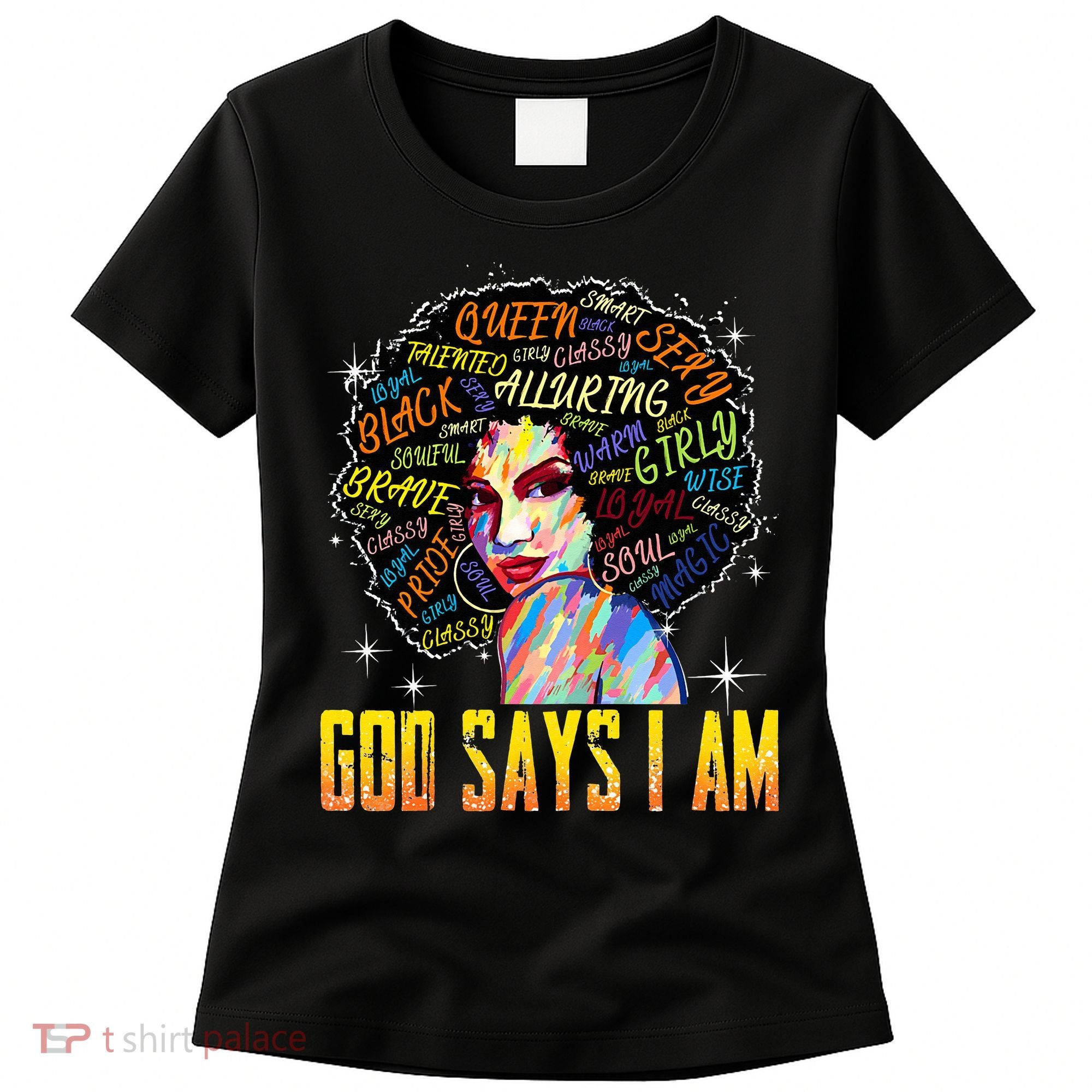 Wo Distressed Juneteenth Black History Awesome God Says I Am Women's T-Shirt