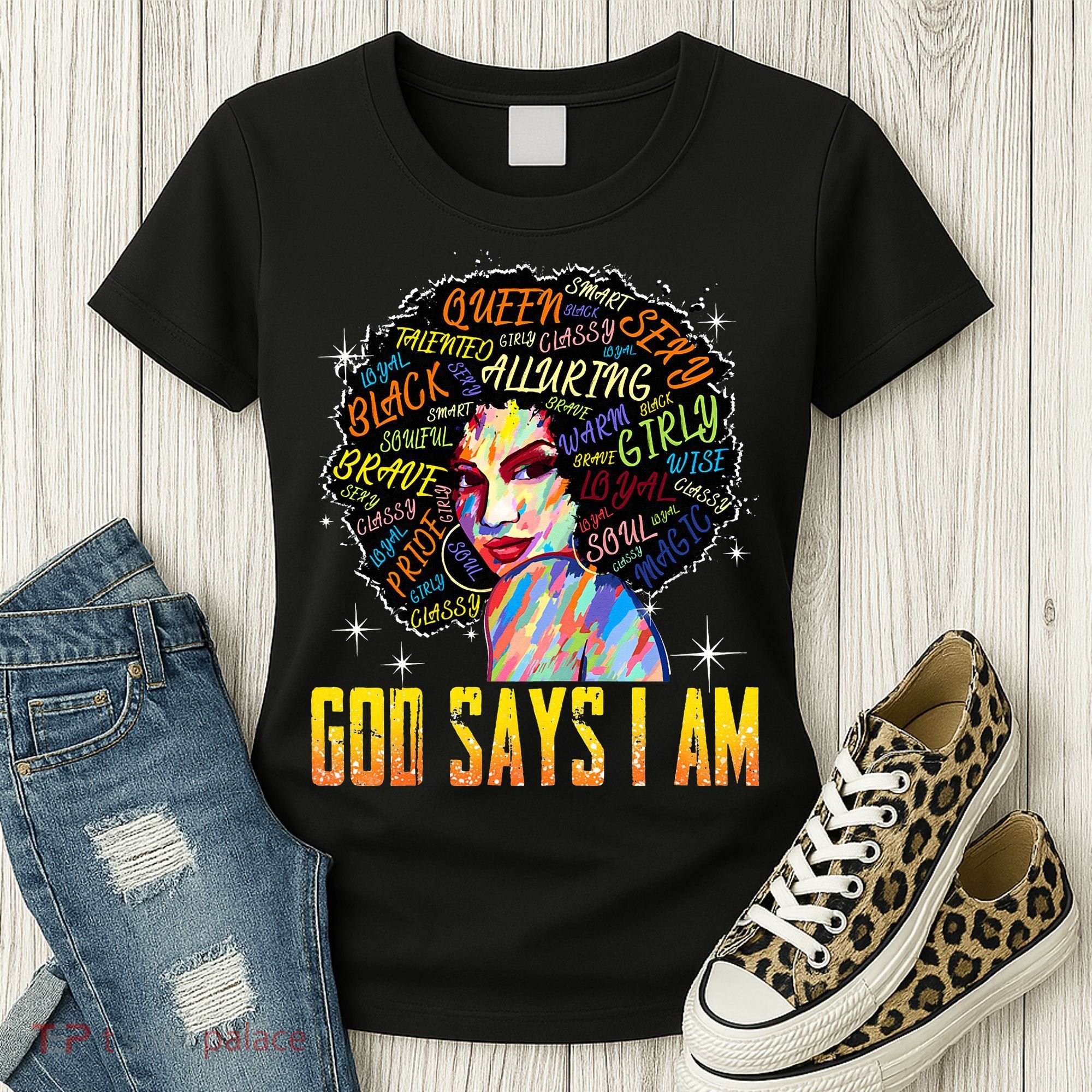 Wo Distressed Juneteenth Black History Awesome God Says I Am Women's T-Shirt