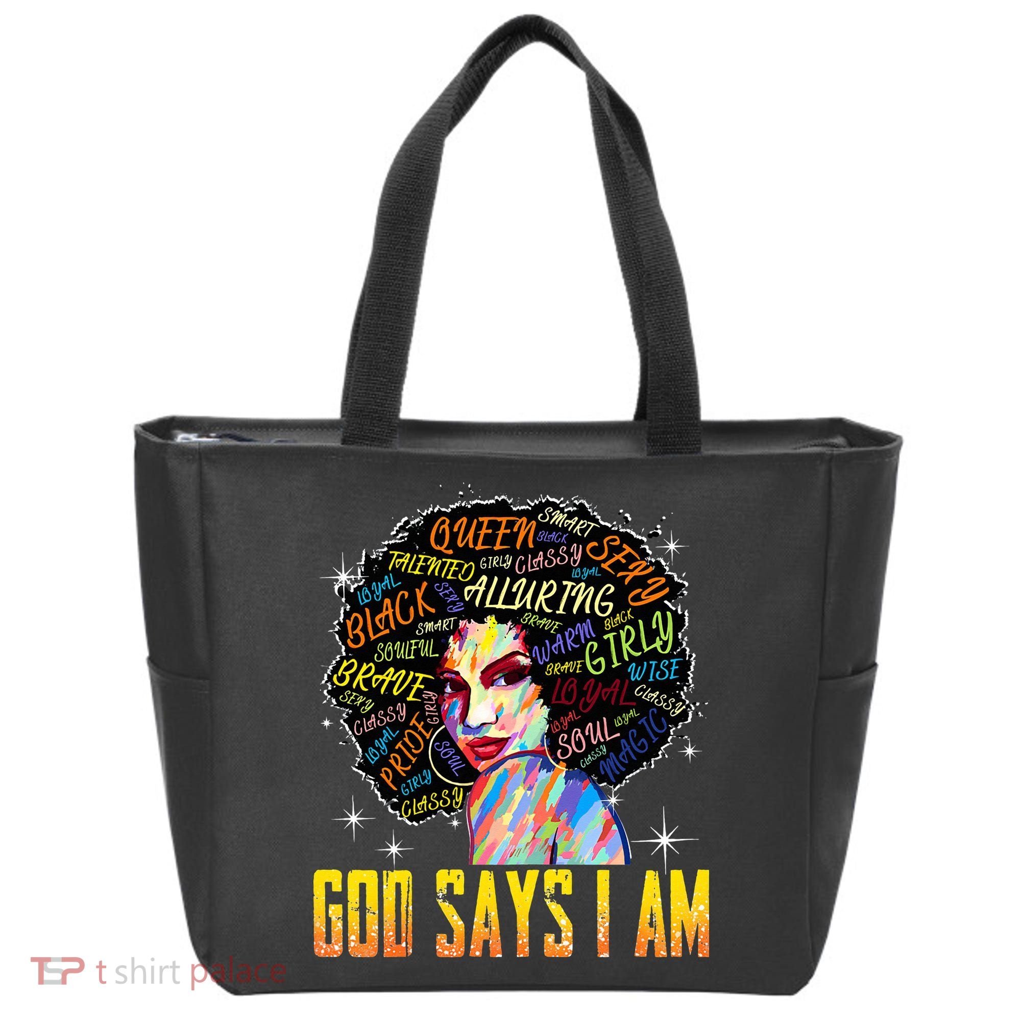 Wo Distressed Juneteenth Black History Awesome God Says I Am Tote Bag