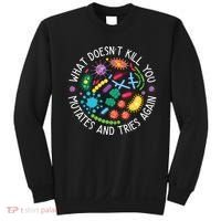 What Doesnt Kill You Mutates And Tries Again Funny Biology Sweatshirt thumb 0
