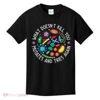 What Doesnt Kill You Mutates And Tries Again Funny Biology Kids T-Shirt thumb 0