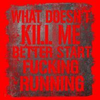 What Doesn't Kill Me Better Start Fucking Running Santa Hat thumb 1