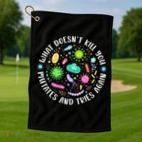 What DoesnT Kill You Mutates And Tries Again Funny Biology Golf Towel thumb 1