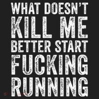 What Doesn't Kill Me Better Start Fucking Running Funny Golf Towel thumb 3