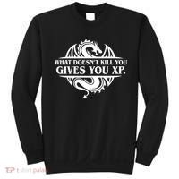 What Doesnt Kill You Give You Xp Tabletop Rpg Gaming Sweatshirt thumb 0