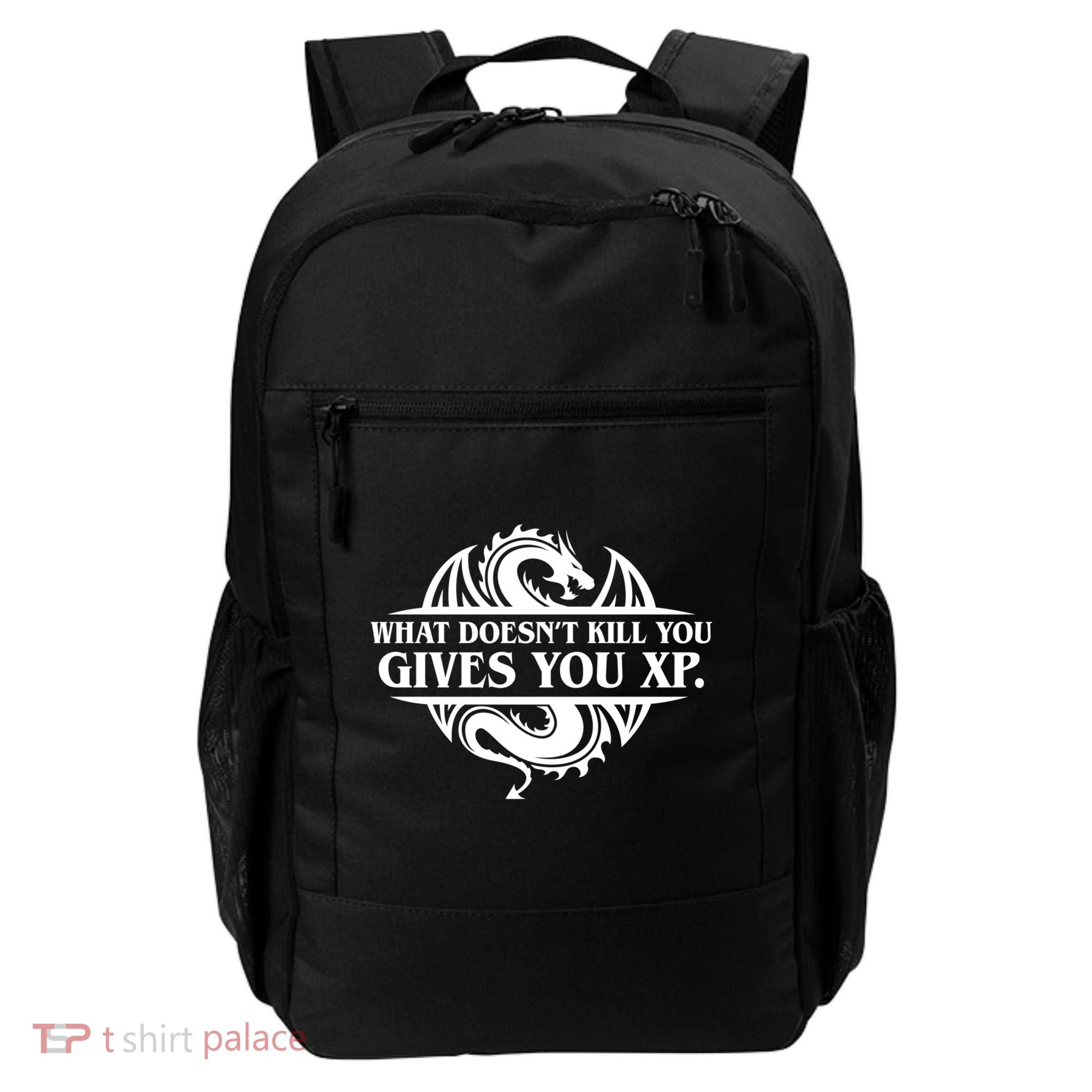 What Doesnt Kill You Give You Xp Tabletop Rpg Gaming Backpack