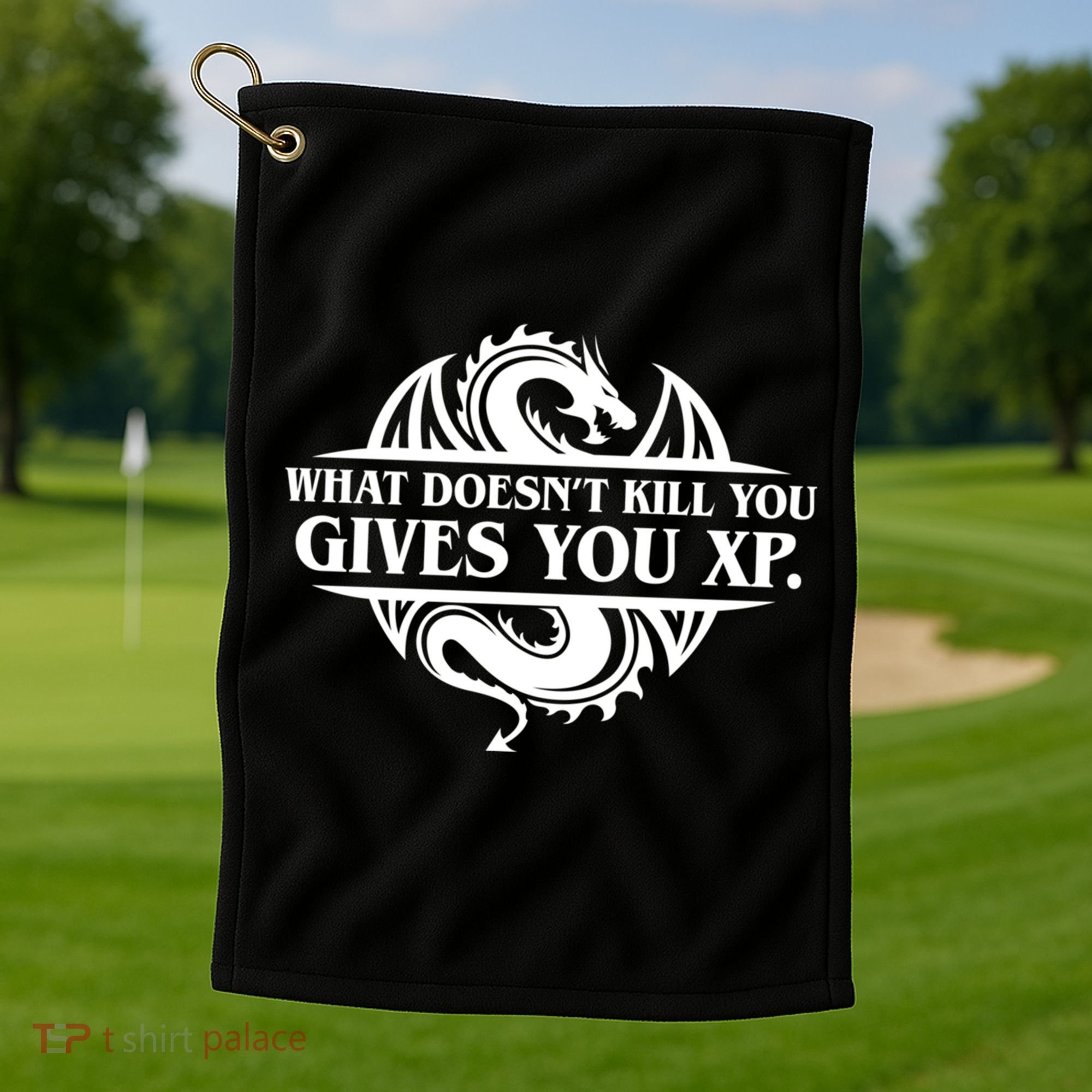 What Doesnt Kill You Give You Xp Tabletop Rpg Gaming Golf Towel