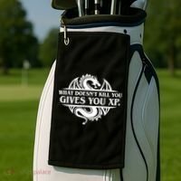 What Doesnt Kill You Give You Xp Tabletop Rpg Gaming Golf Towel thumb 2