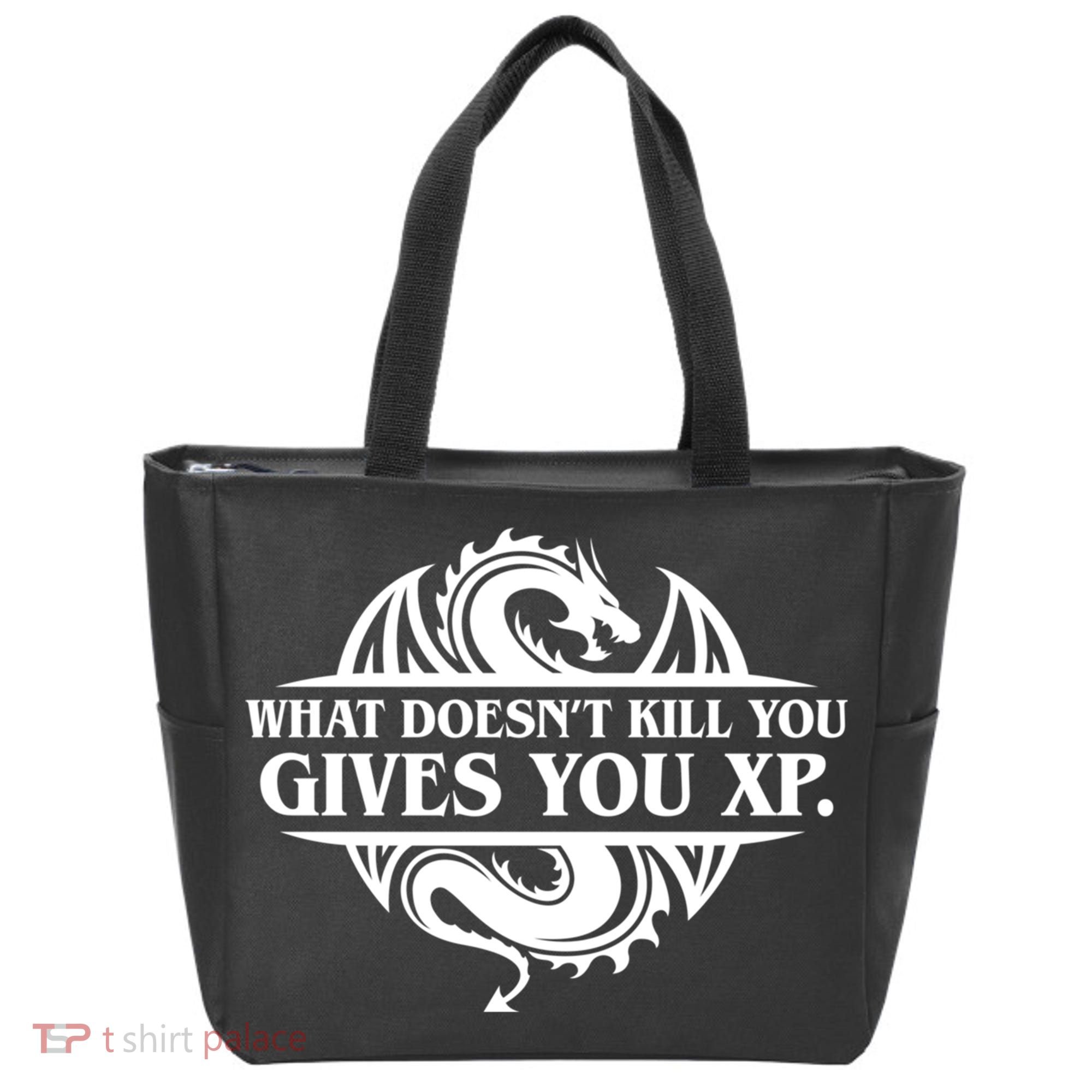 What Doesnt Kill You Give You Xp Tabletop Rpg Gaming Tote Bag