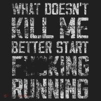 What Doesn't Kill Me Better Start F Running funny distressed Beanie thumb 2