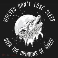 Wolves Don't Lose Sleep Over The Opinions Of Sheep Gift Women's Hoodie thumb 2