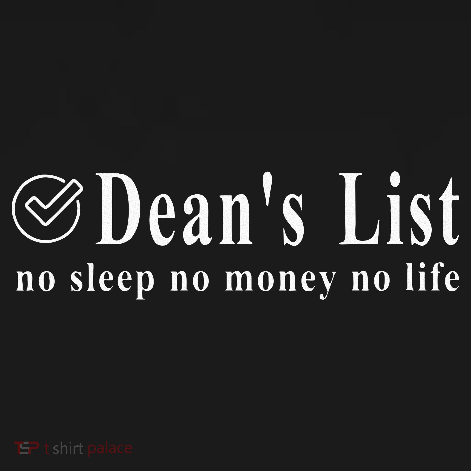 Womens Deans List No Money Life Sleep Student Humor Mousepad
