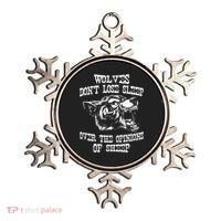 Wolves Dont Lose Sleep Over Opinions Of Sheep Wolf Gift Ornament thumb 0