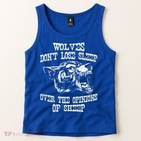 Wolves Dont Lose Sleep Over Opinions Of Sheep Wolf Gift Tank Top thumb 2