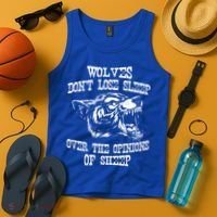 Wolves Dont Lose Sleep Over Opinions Of Sheep Wolf Gift Tank Top thumb 4