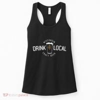 Wisconsin Drink Local Craft Beer Home State Gift Women's Tank Top thumb 0