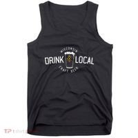 Wisconsin Drink Local Craft Beer Home State Gift Tank Top thumb 0