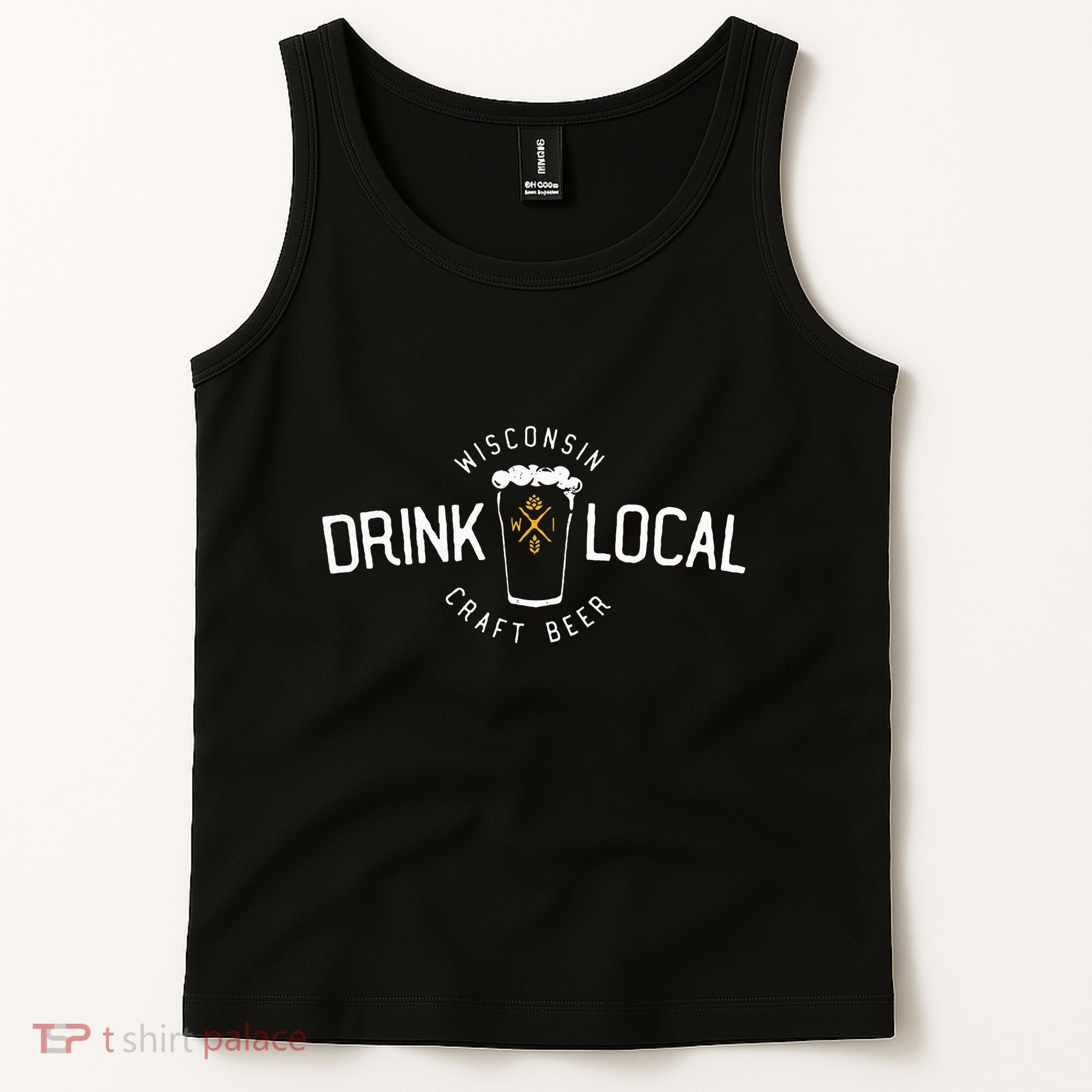 Wisconsin Drink Local Craft Beer Home State Gift Tank Top