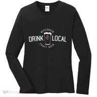 Wisconsin Drink Local Craft Beer Home State Gift Women's Long Sleeve Shirt thumb 0
