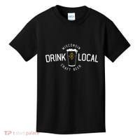 Wisconsin Drink Local Craft Beer Home State Gift Kids T-Shirt thumb 0
