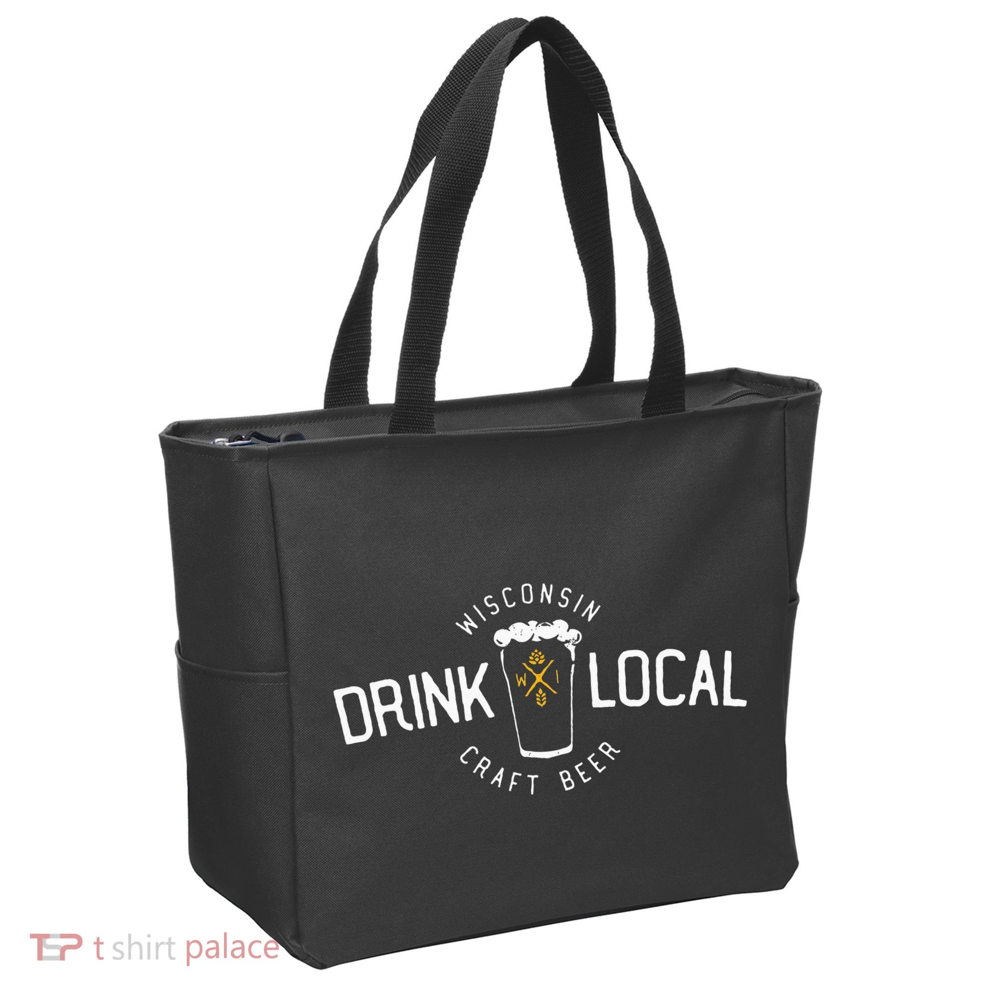 Wisconsin Drink Local Craft Beer Home State Gift Tote Bag