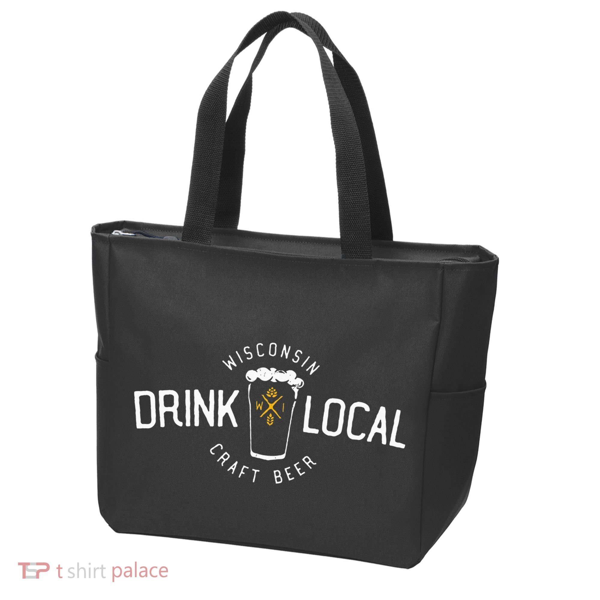 Wisconsin Drink Local Craft Beer Home State Gift Tote Bag