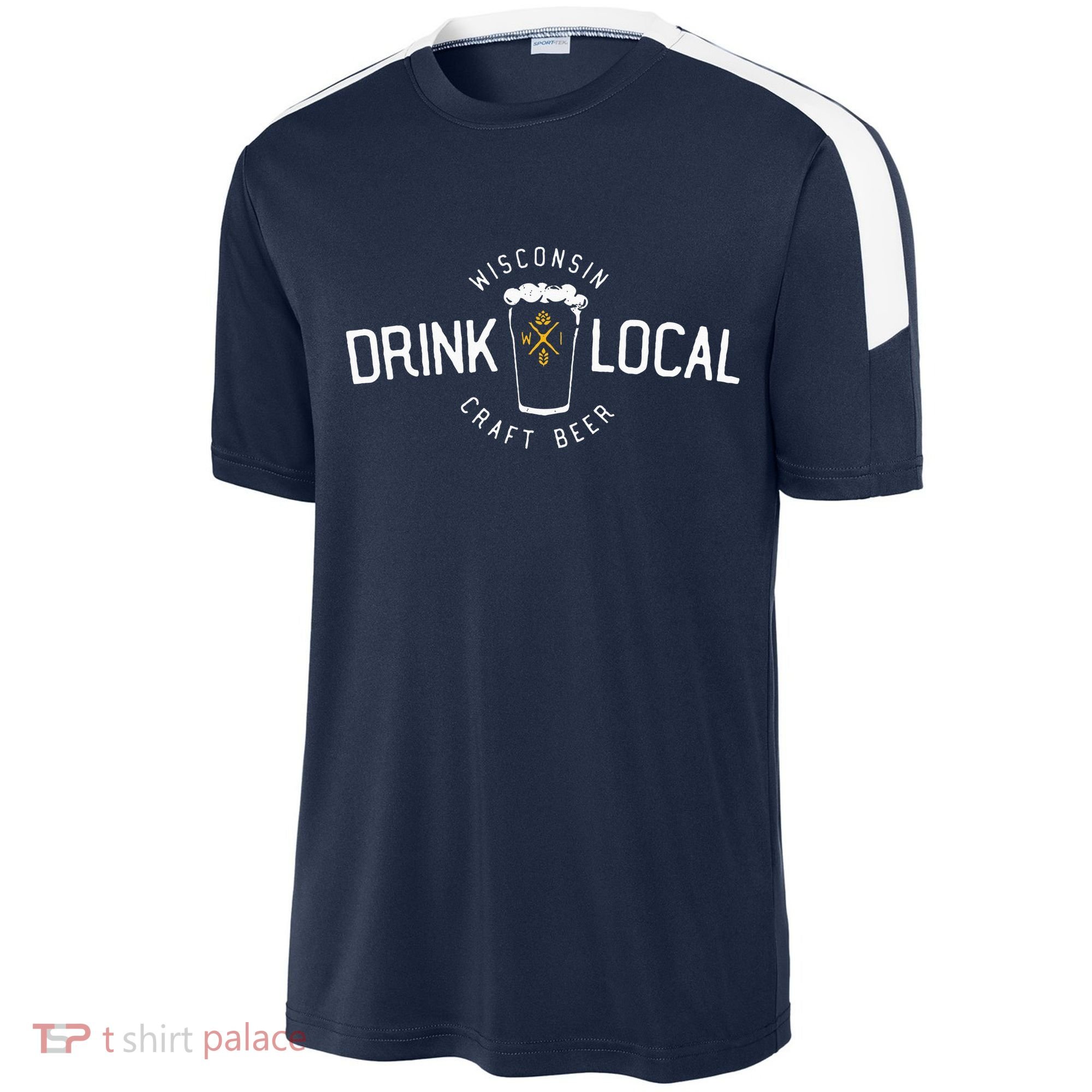 Wisconsin Drink Local Craft Beer Home State Gift Sport-Tek Competitor United Soccer Jersey