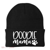 Wo Doodle Mama Gift Dog Paw Goldendoodle Mom Gift Beanie thumb 0