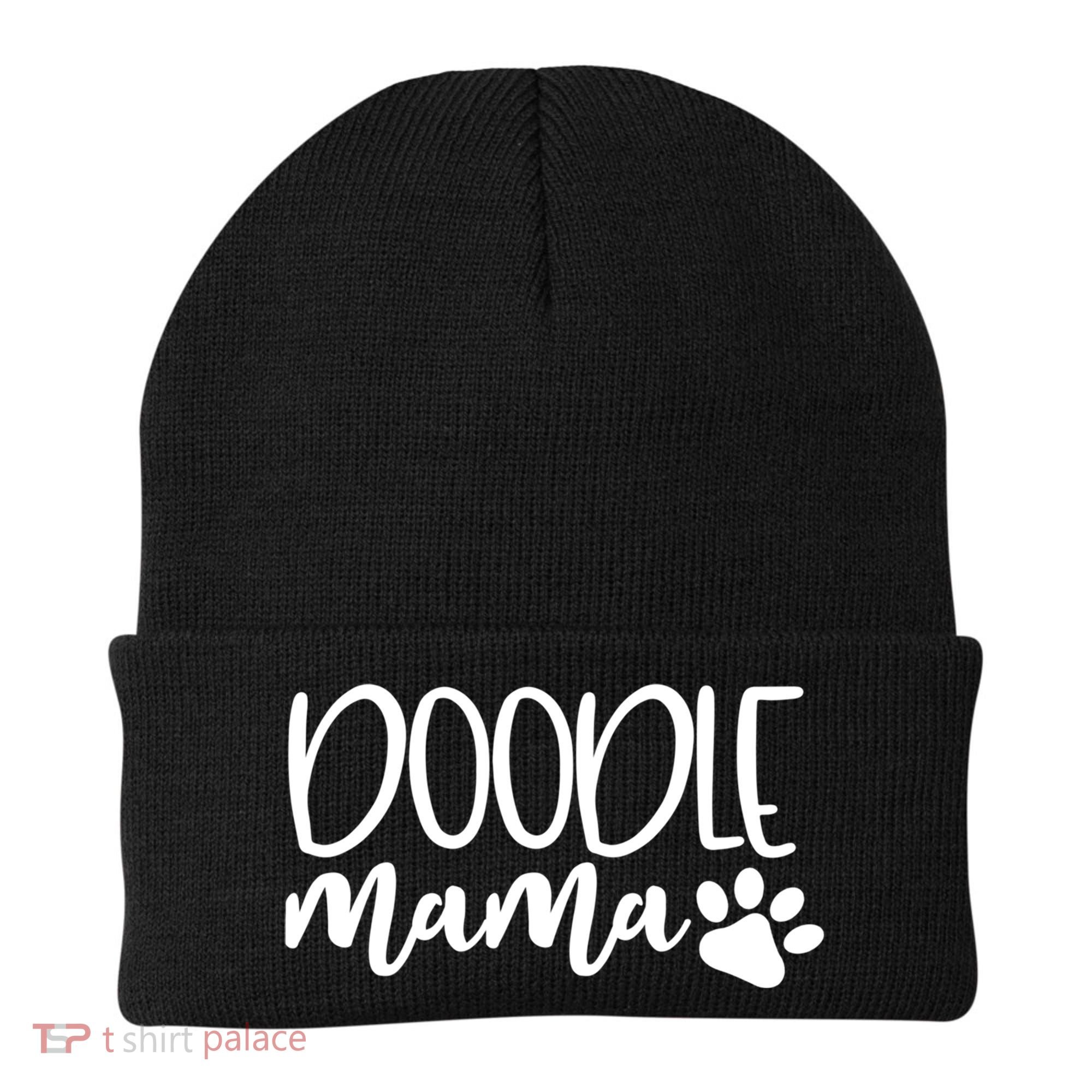 Wo Doodle Mama Gift Dog Paw Goldendoodle Mom Gift Beanie
