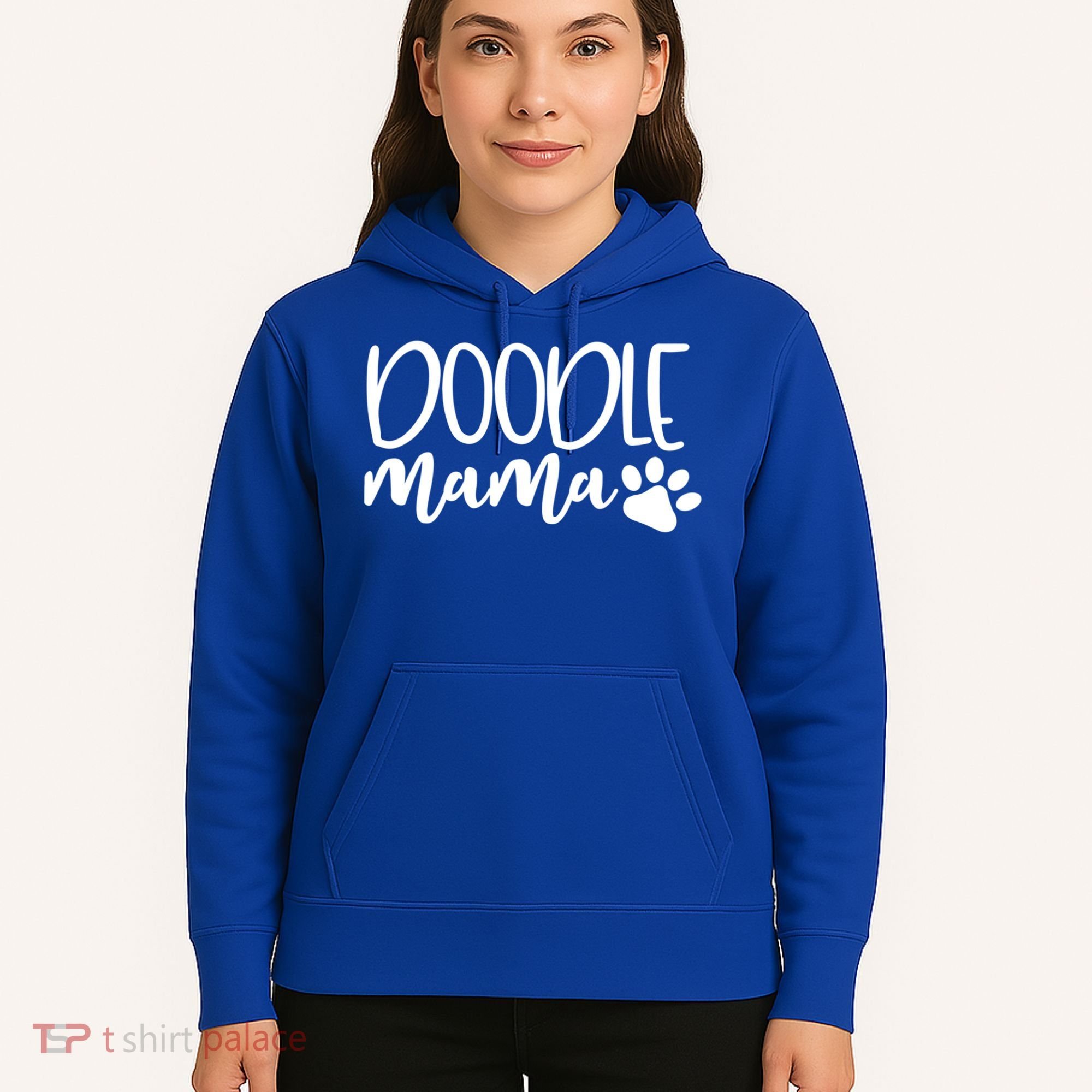 Wo Doodle Mama Gift Dog Paw Goldendoodle Mom Gift Hoodie