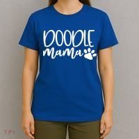 Wo Doodle Mama Gift Dog Paw Goldendoodle Mom Gift T-Shirt thumb 4