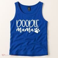 Wo Doodle Mama Gift Dog Paw Goldendoodle Mom Gift Tank Top thumb 2