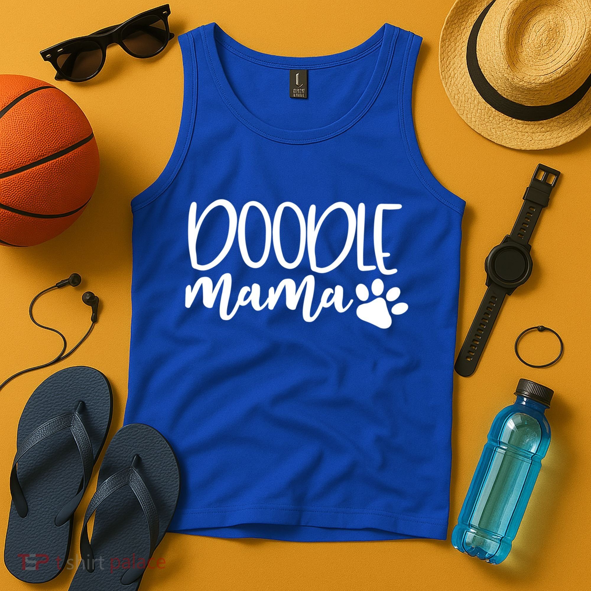 Wo Doodle Mama Gift Dog Paw Goldendoodle Mom Gift Tank Top