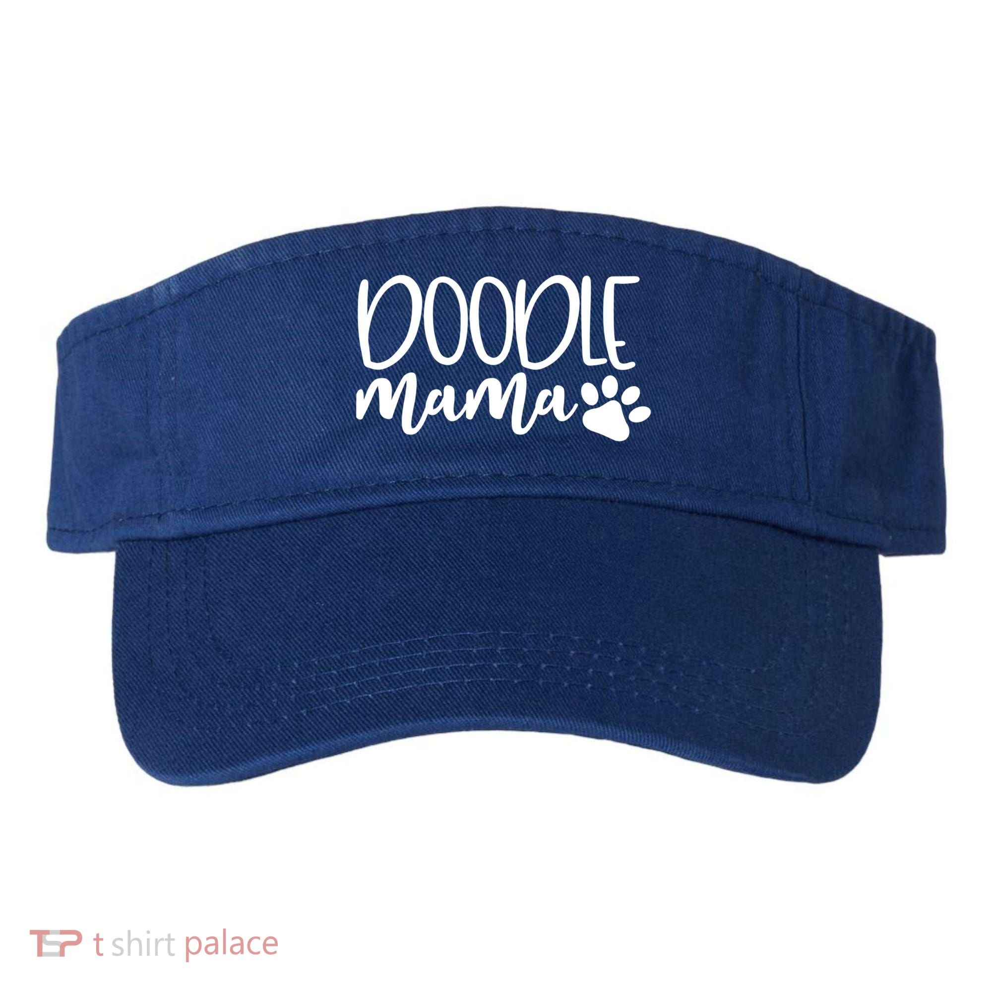 Wo Doodle Mama Gift Dog Paw Goldendoodle Mom Gift Visor