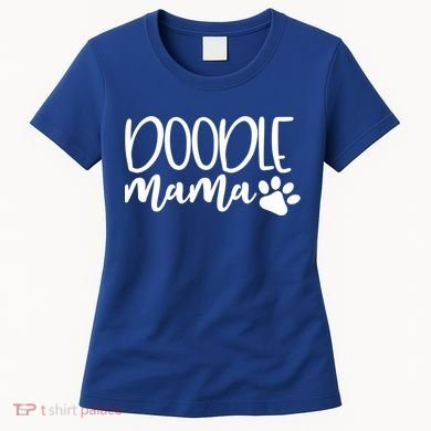 Wo Doodle Mama Gift Dog Paw Goldendoodle Mom Gift Women's T-Shirt