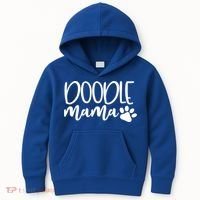 Wo Doodle Mama Gift Dog Paw Goldendoodle Mom Gift Kids Hoodie thumb 0