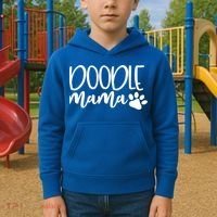 Wo Doodle Mama Gift Dog Paw Goldendoodle Mom Gift Kids Hoodie thumb 2