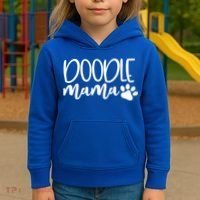 Wo Doodle Mama Gift Dog Paw Goldendoodle Mom Gift Kids Hoodie thumb 3