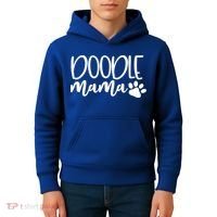 Wo Doodle Mama Gift Dog Paw Goldendoodle Mom Gift Kids Hoodie thumb 4
